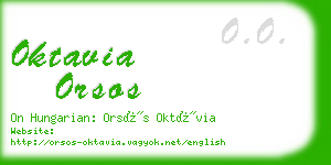 oktavia orsos business card